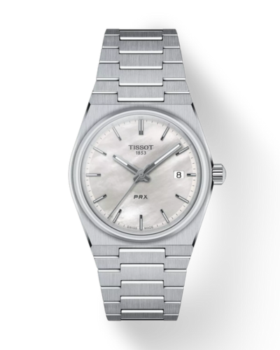 Tissot PRX Watch 35mm with White Mother-Of-Pearl Dial T137.210.11.111.00