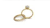 0.66 Carat Oval engagement ring with twisted band