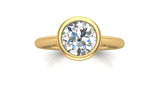 Bezel Oval Cut Lab Grown Diamond Engagement Ring